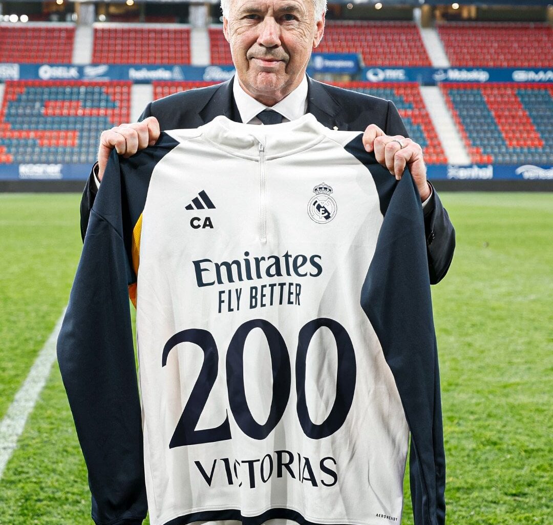 Carlo Ancelotti reaches 2️⃣0️⃣0️⃣ victories as Real Madrid C.F. coach!