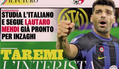 [GdS] Taremi is studying Italian to better settle in a new environment this summer at Inter. Although his playing time at Porto seems to be limited now, the matches with Iran national team should help him regain form. He has promised Inzaghi and Inter directors that he will be ready this summer.