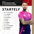 [Aufstellung Deutschland - Niederlande] Gleiche Elf wie gegen Frankreich: ter Stegen - Mittelstädt, Tah, Rüdiger, Kimmich - Kroos, Andrich, Wirtz, Gündogan, Musiala - Havertz