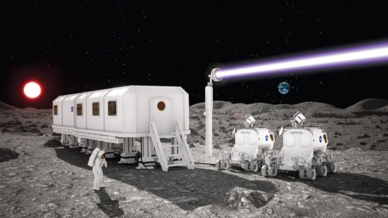 Laser-Beaming Moon Light Created for Power Grid on Moon