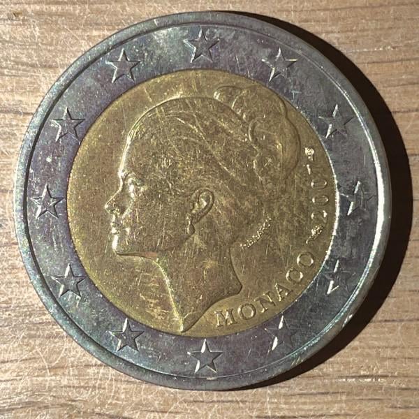 25th Anniversary - Death of Princess Grace, 2 euro but worth now around 1800euro