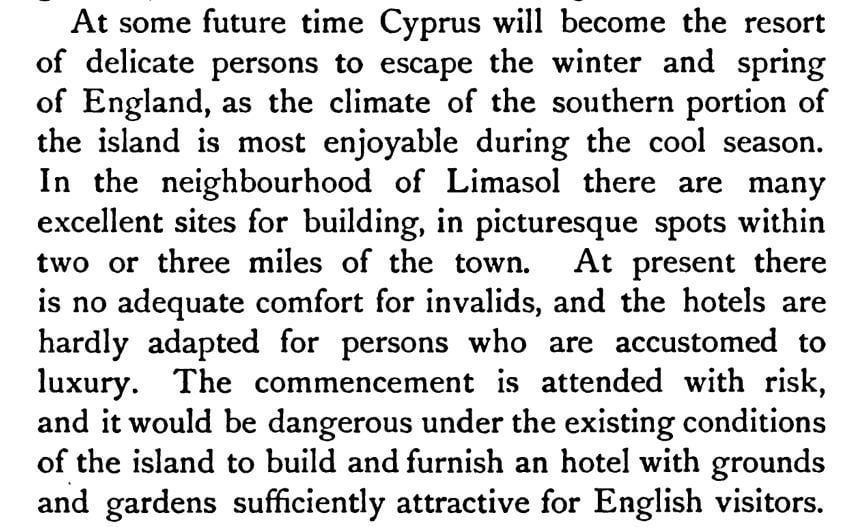 19th century British expeditioner predicts the future of Cyprus