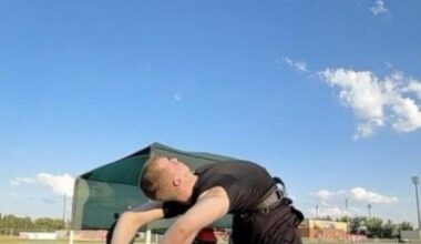 Michael Kayode when he’s taking a throw-in