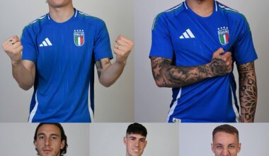 Our Inter boys with the new Italy jersey for Euro 2024 🇮🇹⚫️🔵