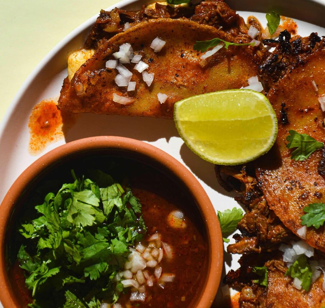Homemade birria tacos