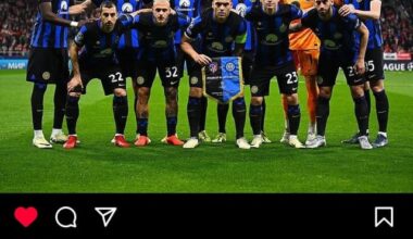 Alessandro Bastoni, Yann Sommer, Hakan Calhanoglu, and Nicolo Barella on Instagram 🖤💙