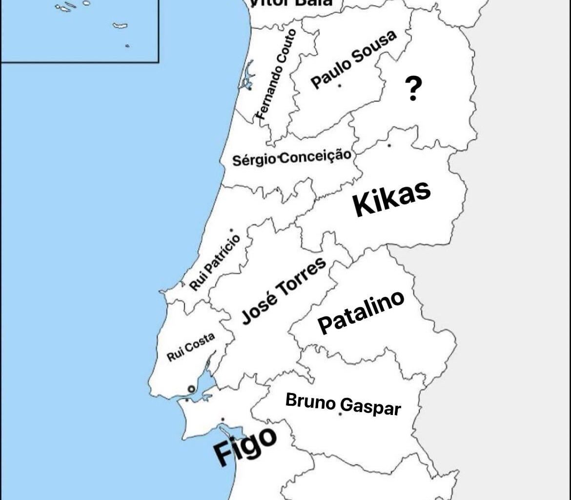 Melhor jogador português da história por distrito