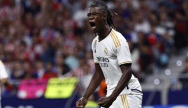 ⚠️ REMINDER: Real Madrid players 1 yellow card away from suspension in UCL. 

 Jude Bellingham
 Vinícius Junior
 Eduardo Camavinga
 Aurélien Tchouaméni
