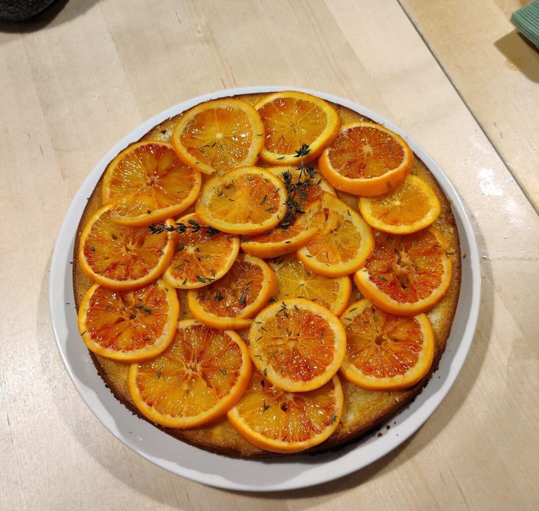 Biscuit façon financier et oranges sanguines
