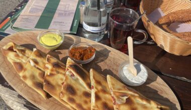 Sucuk Pide and Turkish Tea