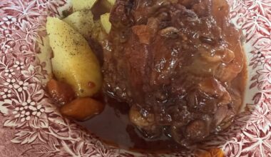 Oxtail Stew. With boiled potatoes on the side