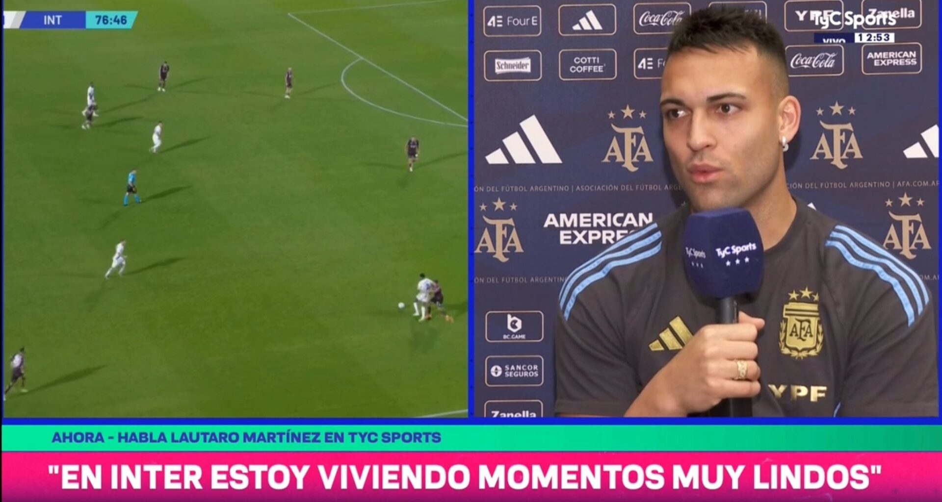 Lautaro Martinez to Alessandro Costacurta’s words that he doesn’t show up in important games: “To say that, when I scored against Milan in the UCL semi final, one of the most important games in both club’s history. I invite him to watch that match again, not only that match, but other derbies too.”