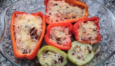 Stuffed peppers and stuffed chayote