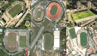 Vista aérea dos estádios da 1ª Liga há 20 anos (mais ou menos)