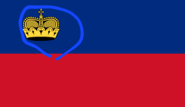 in Liechtenstein, how do you draw your flags?