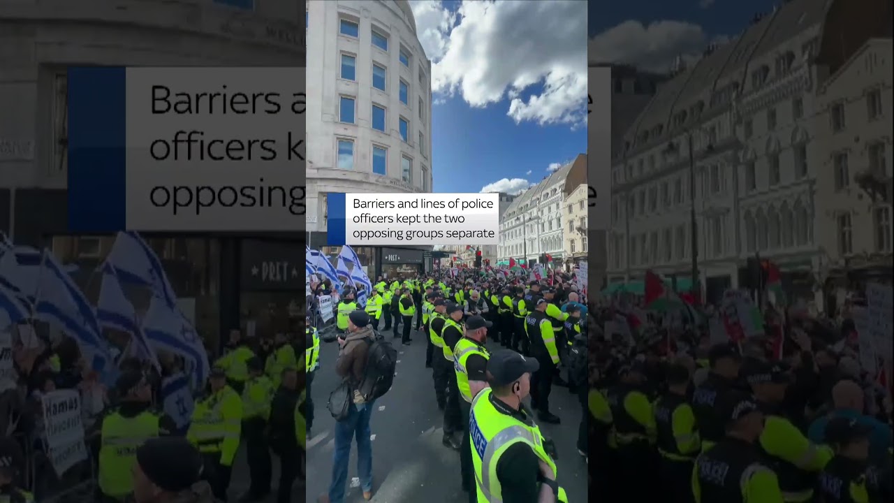 Standoff between protesters in London