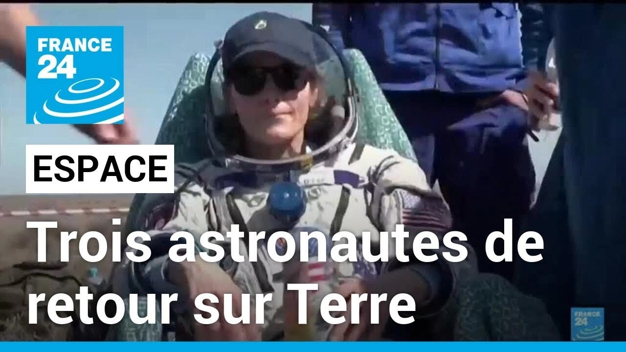 Trois astronautes de retour sur terre après un séjour dans la Station spatiale internationale