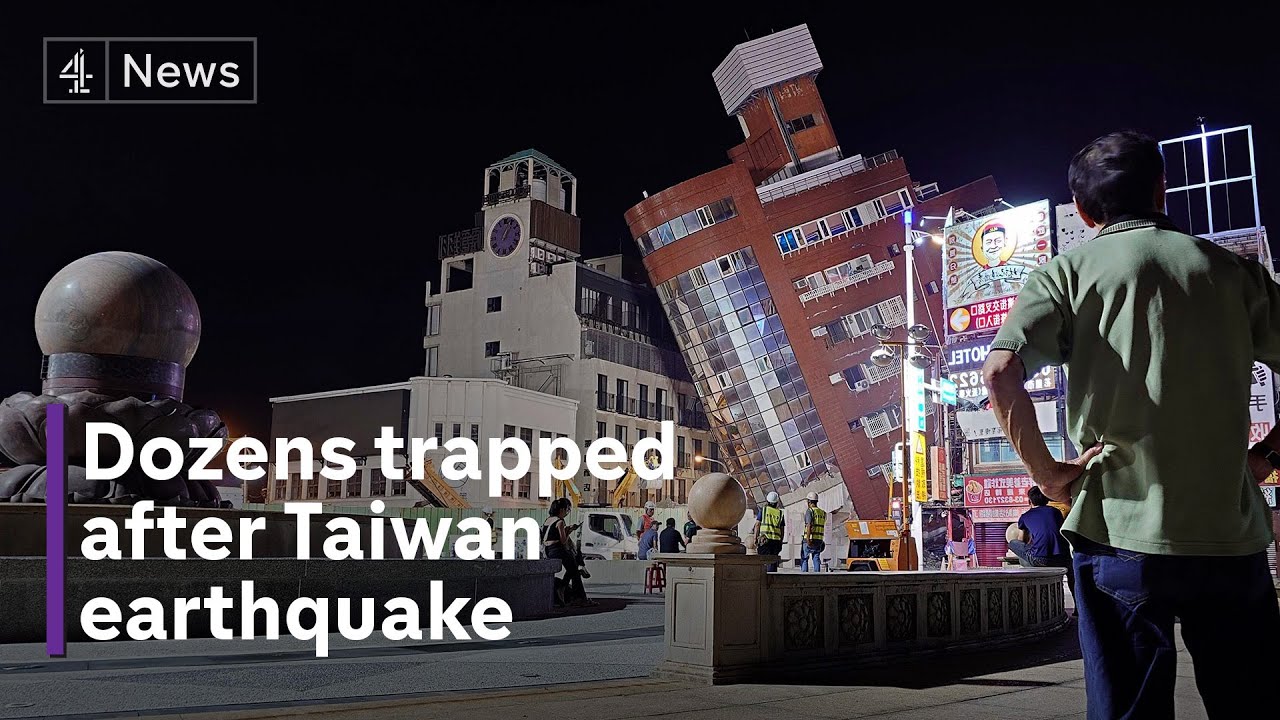 Taiwan quake: videos show moment biggest earthquake in 25 years struck
