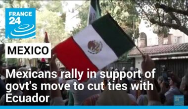 Mexicans rally in support of government's move to cut ties with Ecuador • FRANCE 24 English