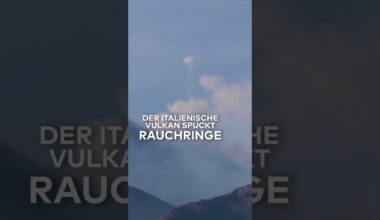 SPEKTAKEL AUF SIZILIEN: "Rauchkunst"! Vulkan Ätna bläst Rauchkringel in den Himmel WELT #shorts
