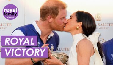 Prince Harry and Meghan Markle Share Sweet Kiss After Polo Match Win