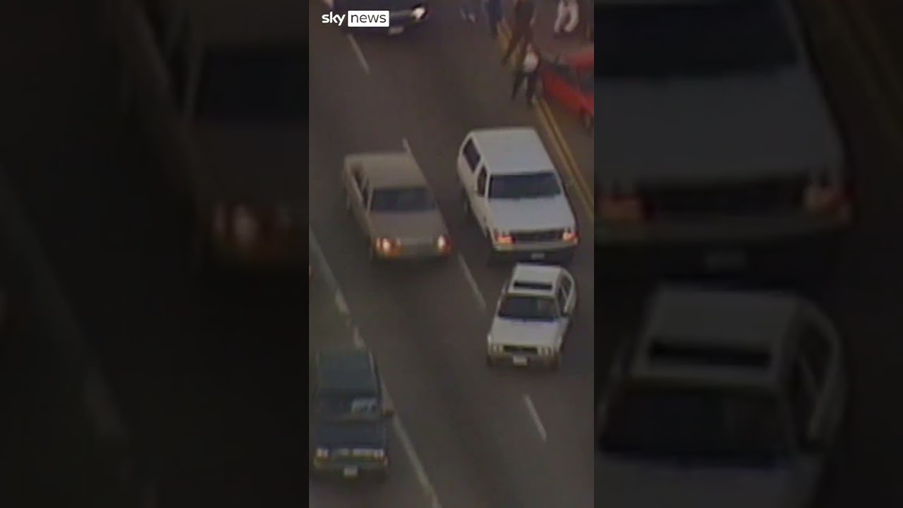 OJ Simpson's infamous car chase in 1994
