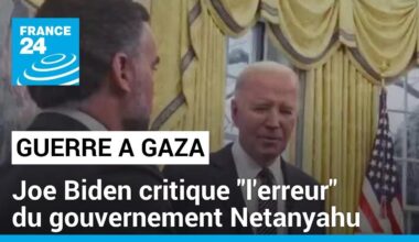 Joe Biden critique "l'erreur" du gouvernement Netanyahu à Gaza • FRANCE 24