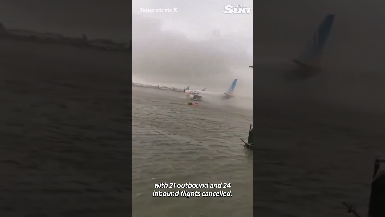 Dubai left underwater after storm hits