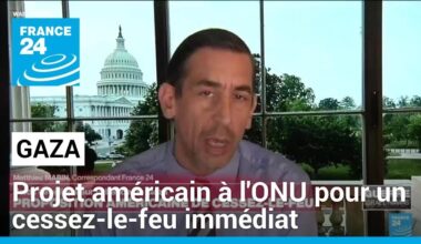 Gaza : Washington présente un projet à l'ONU pour un "cessez-le-feu immédiat" • FRANCE 24