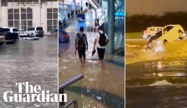 What the desert city of Dubai looks like after its biggest rainfall in 75 years