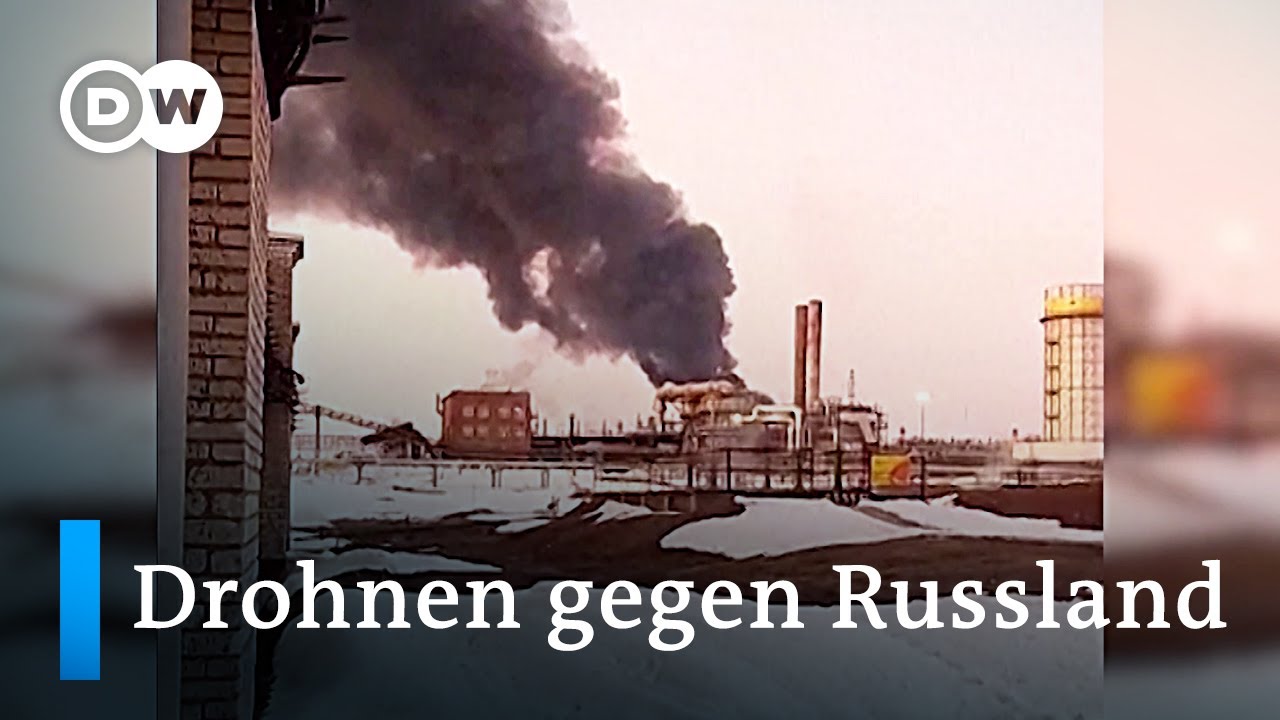 Ukrainische Drohnen treffen Raffinerien und Fabriken tief in Russland | DW Nachrichten