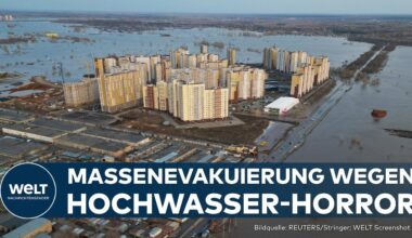 MASSENEVAKUIERUNG IN RUSSLAND & KASACHSTAN: Hochwasser-Horror! Tausende fliehen vor Überschwemmung