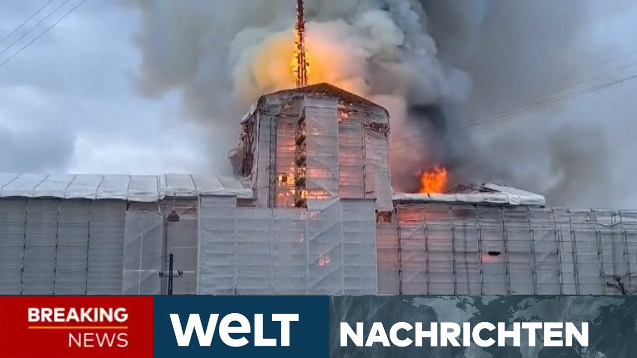KOPENHAGEN: "Notre Dame-Moment" - Dänemarks historische Börse in Flammen! I WELT LIVESTREAM