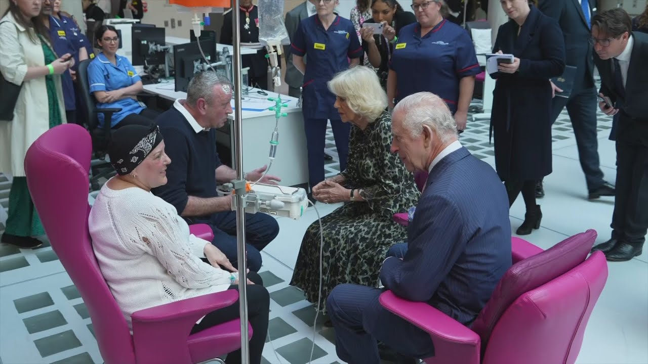 ‘I’m well’: King reassures patient on visit to cancer centre