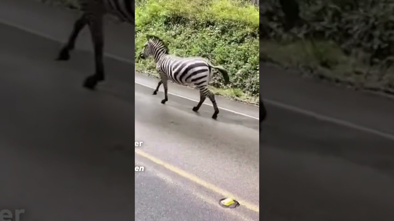 WASHINGTON: Ausgebüxte Zebras legen den Verkehr lahm! | WELT #shorts