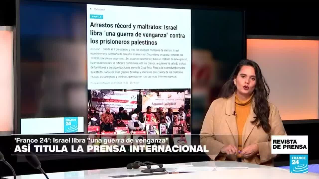 "Arrestos récord y maltratos: guerra de venganza israelí contra prisioneros palestinos": 'France 24'