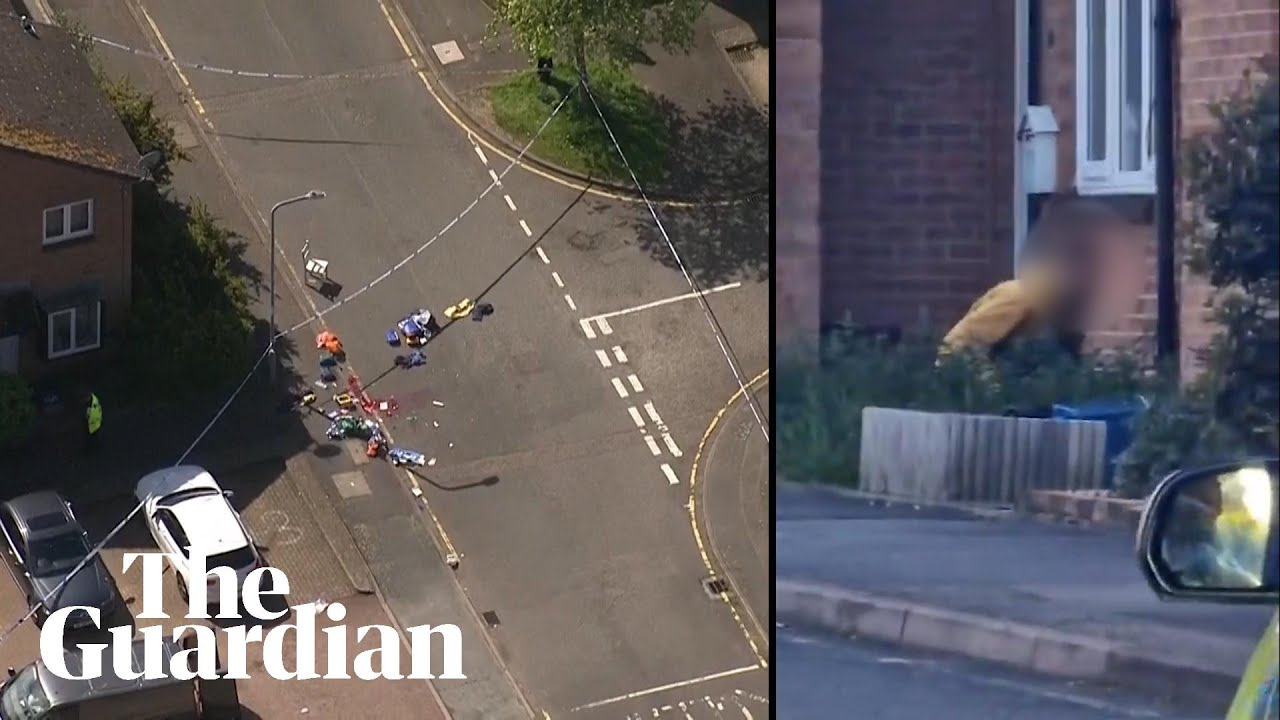 Aerials show scene of Hainault stabbing attack