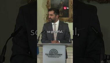 Humza Yousaf fights back tears as he steps down #shorts #news #humzayousaf