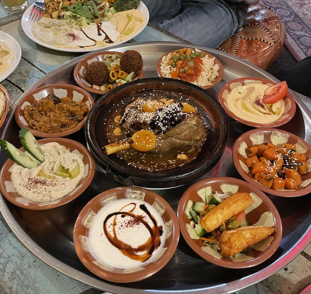 Moroccan Mezze Platter with Tajine
