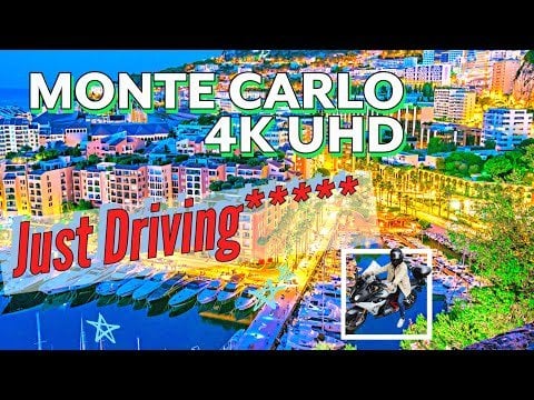 4K UHD Monaco Scenic Drive: Escape To Relaxation In Monte Carlo!
