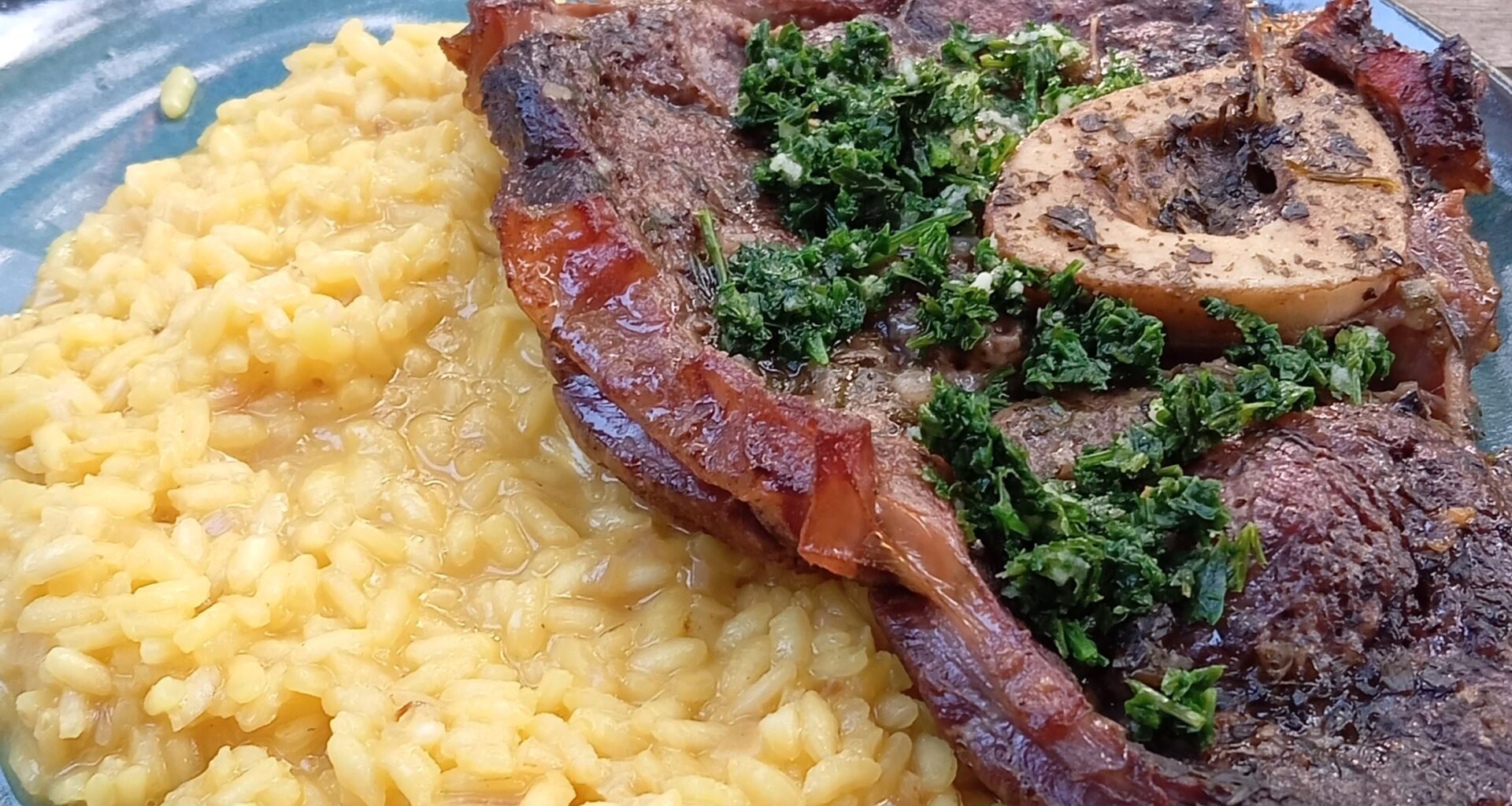Risotto alla Milanese with Ossobuco