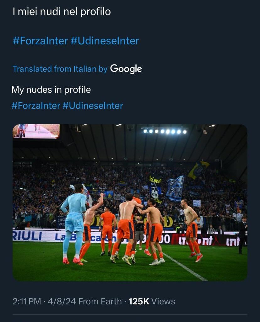 Official Inter account on Twitter: “My nudes in profile” 😂😂