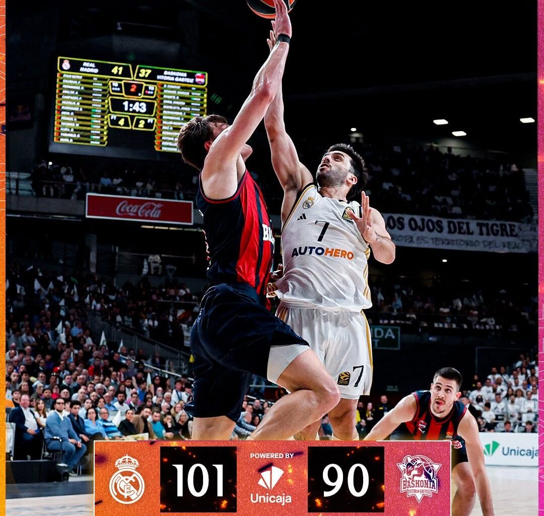 [Basket] We get the 2-0 in the Euroleague PlayOff after beating Baskonia 101-90 after a great second half. 3rd game, next Wednesday on Baskonia's court.