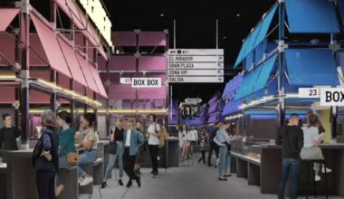 Real Madrid has begun the construction of the new Bernabéu Market, Gastronomic market located inside the stadium, made up of a total of 25 restaurants that will be distributed throughout the 3,000 square meters of a space. Another way to further enhance the economic impact of the New Bernabéu.