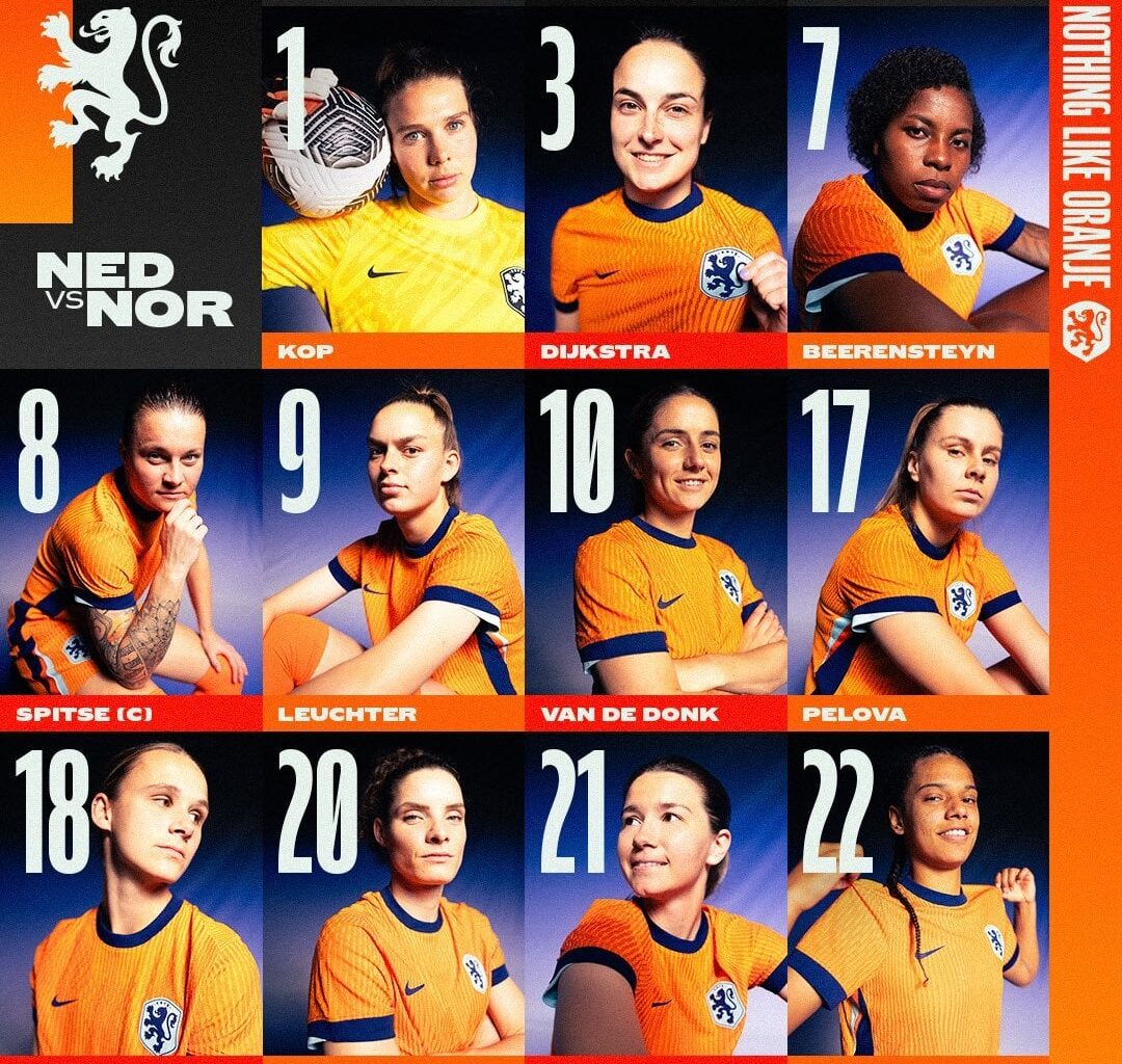 Oranje women lineup against Norway, Leuchter starts