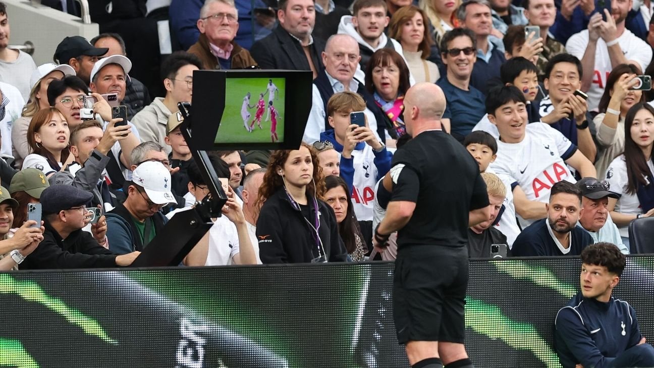 [ESPN] In an effort to improve communication with fans, chief refereeing officer Howard Webb has said Premier League referees could soon announce to stadium crowds and television audiences why they have changed their decisions after visiting the VAR monitor.