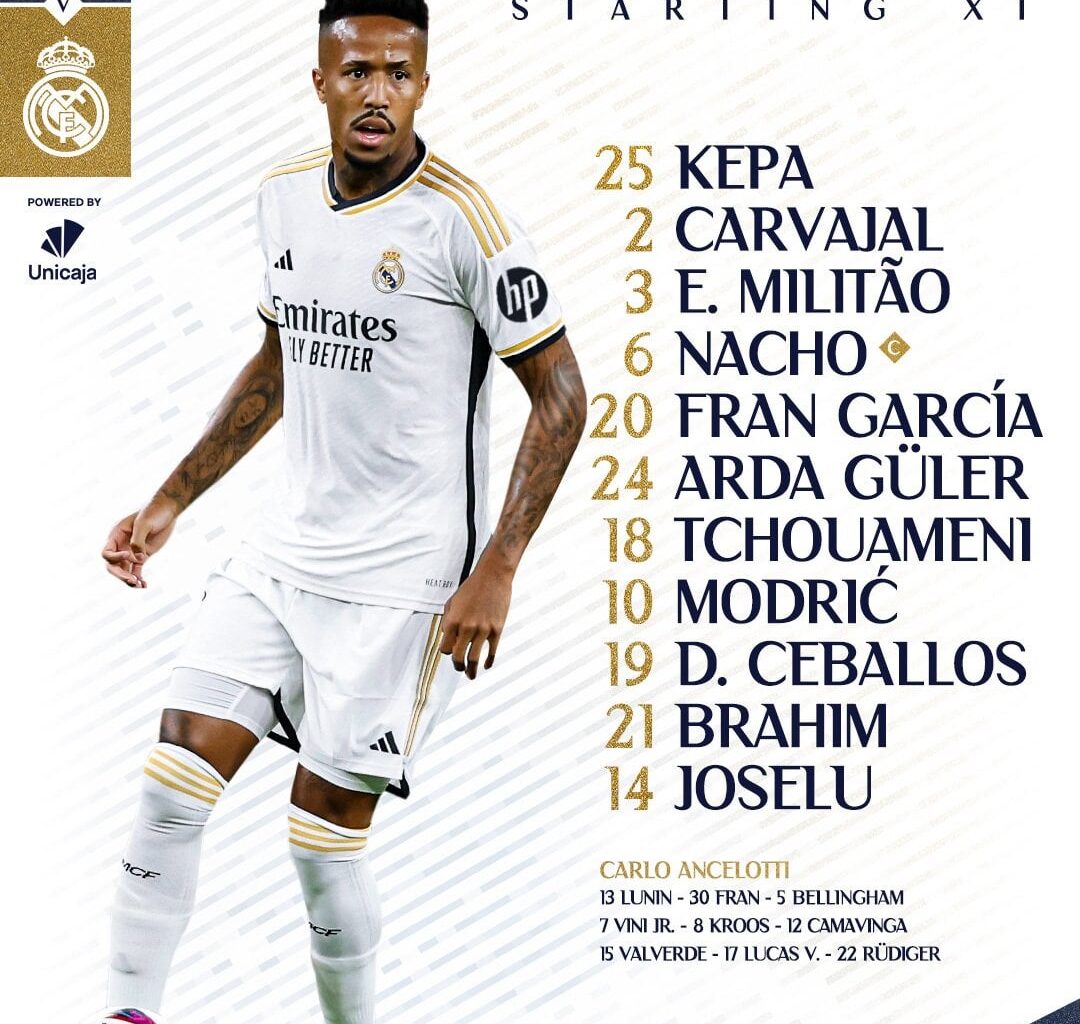 📋✅ Our Starting 𝗫𝗜 🆚 Real Sociedad