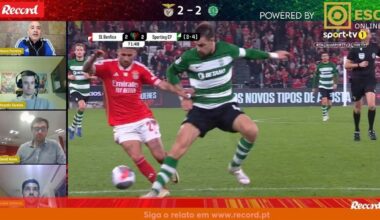 Marco Ferreira ( Record ) «Rafa tropeça na perna de Coates»