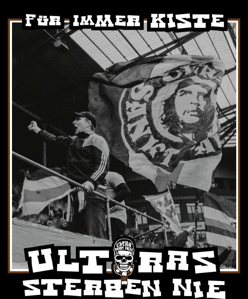 Ruhe in Frieden, Kiste! Auf dem Weg zum Spiel gegen den KSC ist ein Mitglied der Fanszene des FC St. Pauli zusammengebrochen. Inzwischen ist er verstorben.