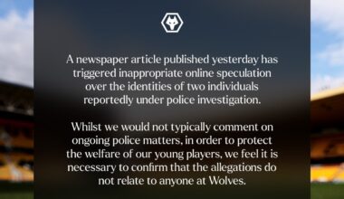 Wolves issue statement saying none of their players are related to the rape arrests